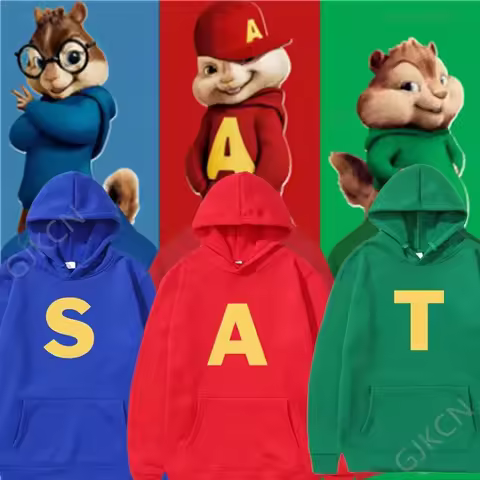 Alvin and The Chipmunks_ The Squeakquel's Pullover Woman Manfashion Drop Shoulder Sweatshirt Availab