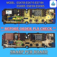Washing Machine SHARP PCB Board = ESX705 ESX715 ES718X ESX805 ES818X ESX905