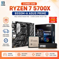 Combo Ryzen 7 5700X / Main ASUS PRIME B550M-A / RAM DDR4 16GB Gaming Graphics BH 36T