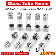 JRLT  Fuses, 0.2A-20A 5*20mm Glass Fuse,  Boxed 250V Fuse Kit