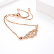 Hyl JEWELRY Bracelet Titaniun Bracelet titanium Gold Plated Crystal Ball xuping Silver JEWELRY 67b