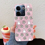 YBD Phone Case For Tecno Camon 20 Pro 4G Ck6n Ck7n Ck6 Cartoon Flower Rabbit Flash Foundation Make-u