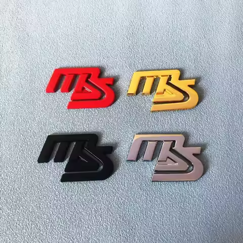 Metal MS Logo Car Body Trunk Emblem Sticker for Mazda CX5 CX30 CX9 Atenza Axela RX7 Speed Protege Wi