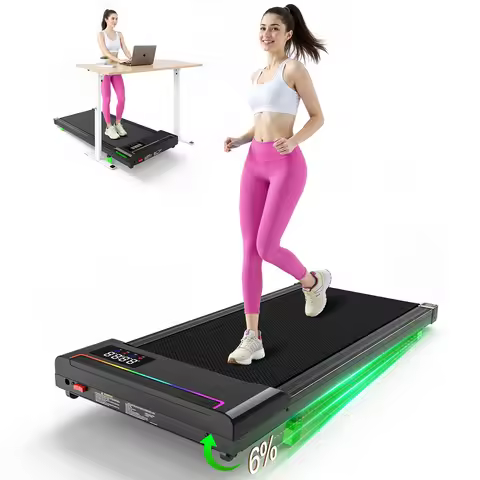 Akluer Walking Pad Treadmill with Incline, 2.5HP Brushless Motor Under Desk Treadmill, 330LBS Capaci