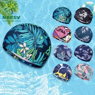 NAESV Swimwear Hats Fabric Sports Unisex Sports Swim Pool Calico Swim Cap Diving Hat Ear Protect Wat