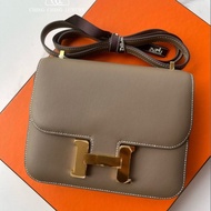 Hermes🌈Mini Constance 19🌟大象灰金扣🧡全套有單🧡98新🌟Swift皮🌟已hold🌈