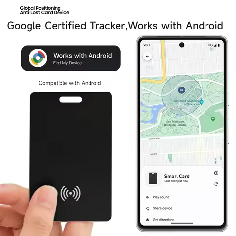 Android tracker card global positioner card locator ultra thin wallet tracker works with google find