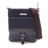【二手】 BURBERRY BLACK LABEL Black Label 男士單肩包，海軍藍/ブラウン尼龍皮革