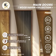 HDB Flat Main Door - (Full Solid) Laminate Door for Main Door, Main Entrance With Lockset, 1 Year Wa