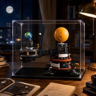 Lego 42179 Earth Moon Orbit Display Case Popmart Labubu Zimomo Kotak Pameran Angkasa Lego 天文模型收纳盒防尘展