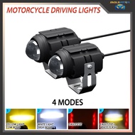 【EAGLEVISION】2PCS B2 Motorcycle Driving Lights 90W Super Bright Mini Dual Fisheye Lens Fog Three-col