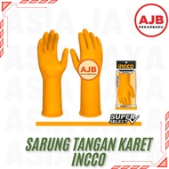 (/PSG) INCCO RUBBER Gloves Thick Long Work Gloves Size L PVC Gloves