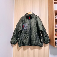 ELLEN DEGENERES EV1 CAMO SHERA INSULATED DOWN PUFFER QUILTED JACKET LONG SLEEVE GREEN 2XL XXL 28x29