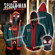 - JN - Spider-Man Miles Morales Cosplay Zipper Hoodie Spiderman Hoodies Men Streetwear Dress Up Full
