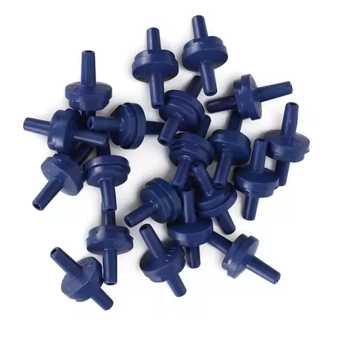 20Pcs Set Durable Plastic Check Valve 4mm Barb Unidirectional Aquarium Check Valve Blue One Way Chec