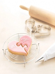 2 件裝心型餅乾模具,diy 烘焙工具,非常適合愛情、婚禮和情人節