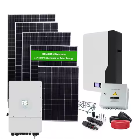 10KW Growatt Deye Hybrid Inverter Solar Hybrid System 10KW Solar System Off-Grid Control System for