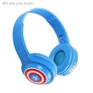 【Bluetooth earphone】 Marvel Bluetooth Headphone  Avengers Headset Support TF Card Radio 3.5mm Audio 