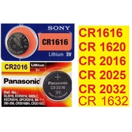 ถ่าน sony หรือ panasonic แท้ CR1616 / CR1620 / CR2016 / CR2025 / CR2032 / CR1632 ราคาต่อ 1 ก้อน