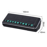 【BESTWFM】 Solar Led Multiple Number Car Phone Number Temporary  Parking Plate