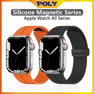 iWatch Silicone Magnetic Buckle Sport Watch Band iWatch Series Ultra 8 7 6 5 4 3 2 1 SE iWatch Strap