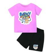 Bluey Bingo Rainbow Shirt Set for Boys and Girls - Blue and Bingo Shirt - Bluey Bingo Kids T-Shirt
