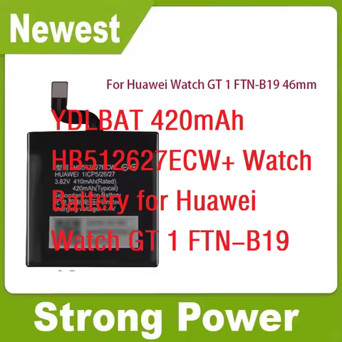 YDLBAT 420mAh HB512627ECW+ Watch Battery for Huawei Watch GT 1 FTN-B19 46mm