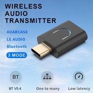 Audio Transmitter Type-C Bluetooth 5.4 Wireless Stereo Music Adapter Aptx-Ll/Hd Usb C Type-C Bt 5.4