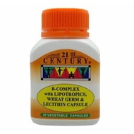 21ST CENTURY B-COMPLEX WITH LIPOTROPICS,WHEAT GERM & LECITHIN CAPSULE 30'S