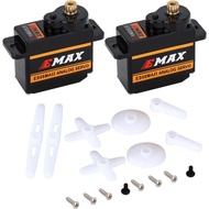 INJORA 2PCS Emax Servo ES08MAII 12g Analog RC Servo untuk AX24 1/24 RC Crawler Car SCX24 Bahagian Pe