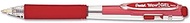 Pentel K437b Wow! Retractable Gel Pen.7Mm, Trans Barrel, Red Ink, Dozen