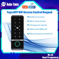 Dual Frequency WiFi Tuya Access Control Keyboard Fingerprint Waterproof Door Lock System Card Reader