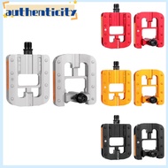 AUT Folding Bike Pedals Aluminum Alloy Foldable Bicycle Pedals Lightweight With Reflective Strips For Folding Bike