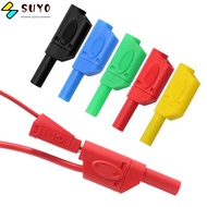 SUYO Banana Plug, Black Red 4MM Banana Plug Connector, Safety Stackable Banana Plug Wire Solder Elec