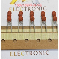 (Combo of 20) Non-polar ceramic capacitor 103 103pF 100V brown - 103P brown ceramic capacitor with h