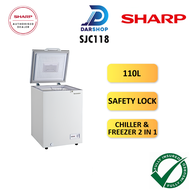 Sharp Mini Chest Freezer 110L Peti Freezer Murah Deep Freezer Mini Peti Sejuk Beku Frezer Storage 冷藏箱 SJC118