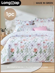 LongNap™ 1件超柔軟花紋全季棉被，時尚拼布式床罩，肌膚友好的多用途夏季床上用品，適用於卧室宿舍裝飾，可機洗