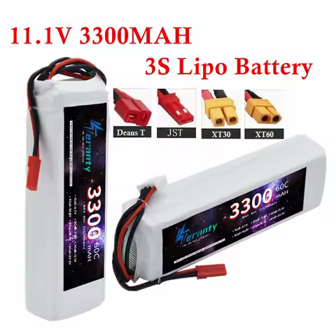 11.1V LiPo Battery 3S 1500mah 1800mAh 2200mah 2600mAh 3000mAh 3300mAh Deans T Connector XT60 For RC 