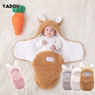 YADOU ผ้าห่มเด็ก ถุงนอนทารกแรกเกิด ผ้าห่มเด็กออกข้างนอก ผ้าห่มขนแกะแบบหนาสำหรับทารก ผ้าอ้อมเด็ก ผ้าอ