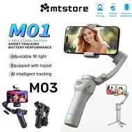 M01 Smartphone3 Axis Gimbal Stabilizer Phone Handheld with LED Fill Light Face/Object Tracking Anti-