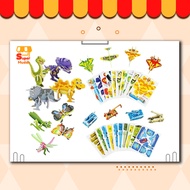 3D Card Puzzle 3D DIY Jigsaw Puzzle Paperboard Art Craft Kanak-kanak Pembelajaran Awal