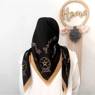 KERUDUNG SEGI EMPAT MOTIF MUSLIMAT NU HITAM PUTIH/HIJAB VOAL PREMIUM/JILBAB