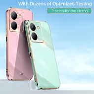 Soft Casing For Vivo Y36 2023 4G 5G Phone Case Square Plating Silicone Protection Cover