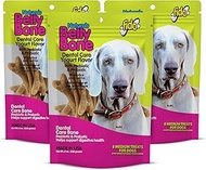 Fido Dental Care Belly Bones for Dogs, Yogurt Flavor - 8 Medium Treats Per Pack, Pack of 3 - Safely 
