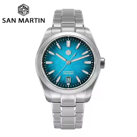 San Martin 39mm SN0144 "JianZhan" Gada Watch Miyota 9015 Original Design Chinese Style Dress Men Aut