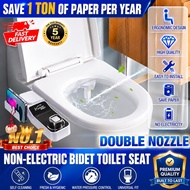 Bidet Toilet Seat Attachment Dual Nozzle Bidet Ultra-Slim Bidet Sprayer Spray Toilet Bidet set Adjus