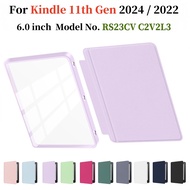 For Kindle 11th generation 6.0'' 2024 2022 RS23CV C2V2L3 Snap-on 2in1 Acrylic E-Reader Case