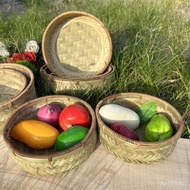 Decorative Arrangement Snack Fruit Basket Bamboo Weaving Storage Basket for Supplies and Products Ho