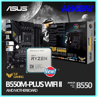 AHGBW AMD Ryzen 5 5600G R5 5600G + TUF B550M เกม PLUS (Wi-Fi) II ชุดไมโครเมนบอร์ด ATX Ryzen ทั้งหมดใ