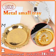 Size 4 Inches/10CM Cup Holder Candle Plate Metal European Style Flower Pattern For Salad 2 Colors To